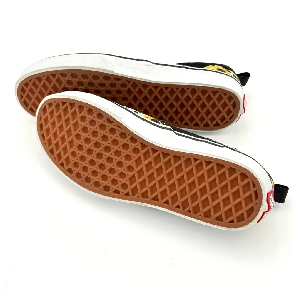 VANS Asher Sunflower Black and White‎ Checkerboard Missy Size 4.5